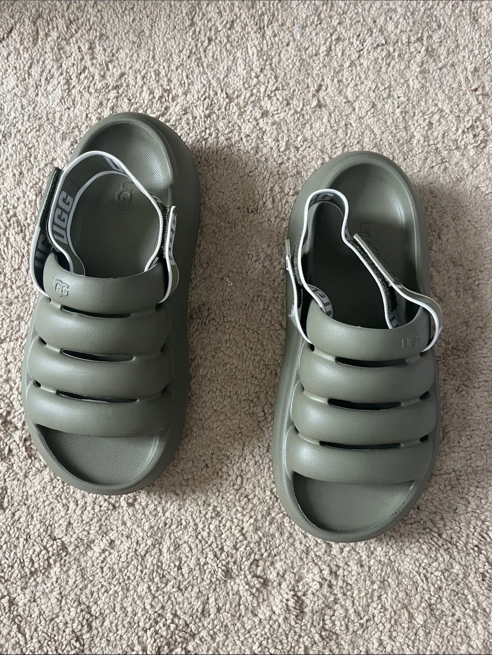 UGG Sport Yeah | Olive Green Platform Slide Sandals | Women’s Size 7 Never Worn
